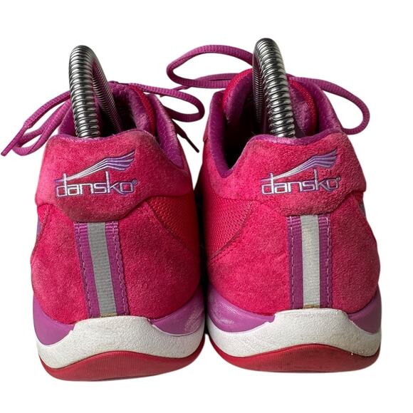 Dansko Shayla Womens US 7.5-8 EU 38 Pink Purple Leather Lace Up Comfort Sneakers - Picture 6 of 13